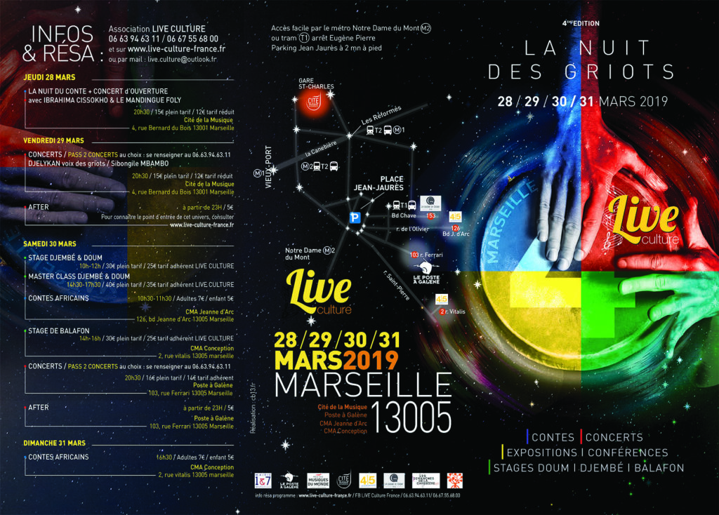 FLYER Festival La Nuit Des Griots NDG 2019 Marseille