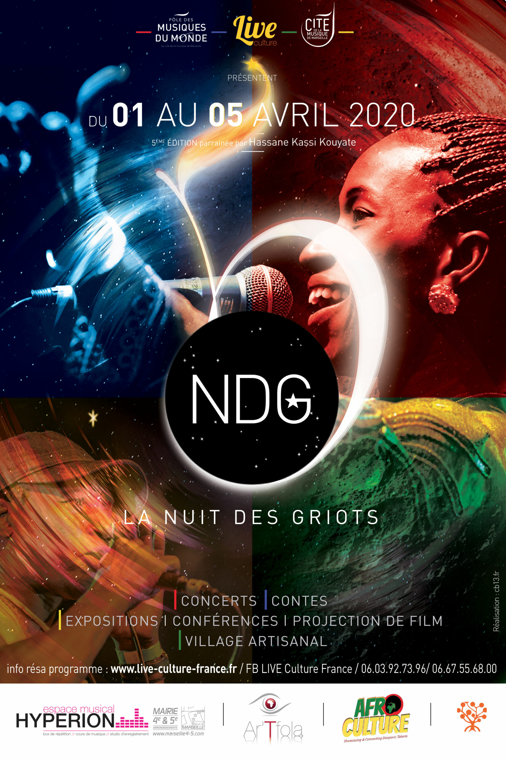 Affiche Festival La Nuit Des Griots NDG 2020 Marseille
