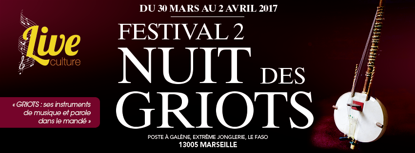 bannière Festival La Nuit Des Griots NDG 2017 Marseille