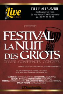 Affiche Festival La Nuit Des Griots NDG 2016 Marseille