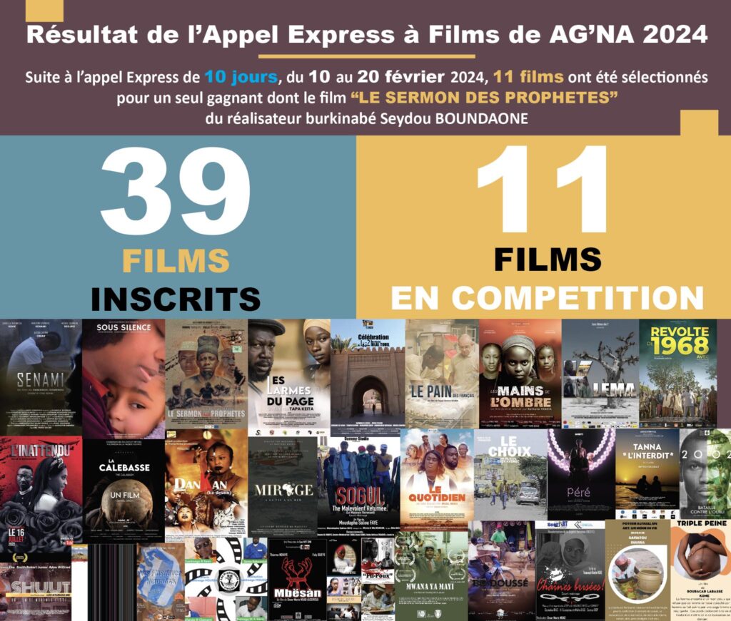 Résultat de l'appel à films de Ag'Na 2024 (39 films inscrits-11 films sélectionnés)