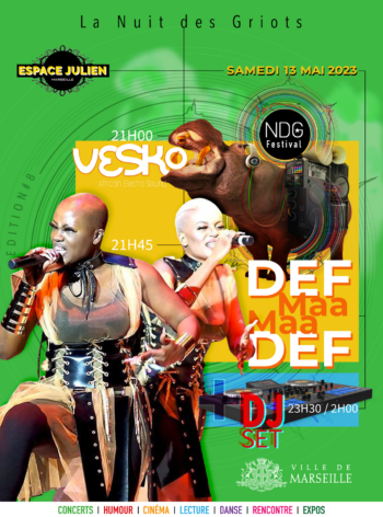 Affiche DEF MAA Festival La Nuit Des Griots NDG 2023 Marseille